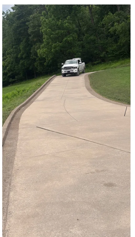 Concrete driveway