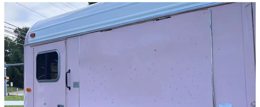 Camper side panel wash
