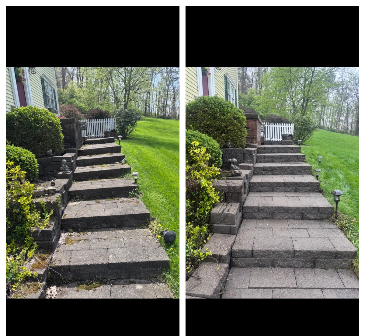 Stairs before and after